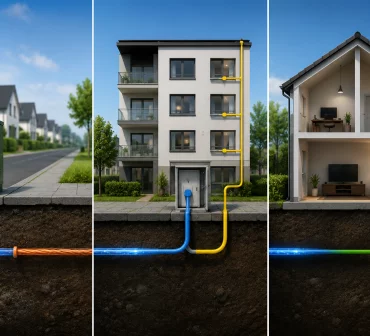 Was unterscheidet FTTH, FTTB und FTTC?